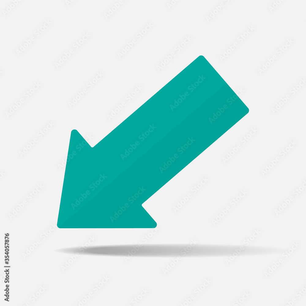 Poster arrow indicates the direction. vector icon arrow