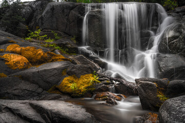 waterfall in autumn