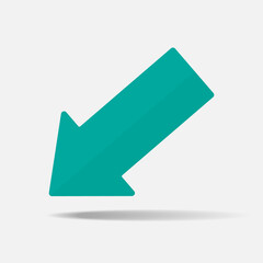 Arrow indicates the direction. Vector icon arrow