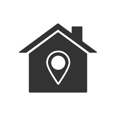 Home Location Pin Vector Icon