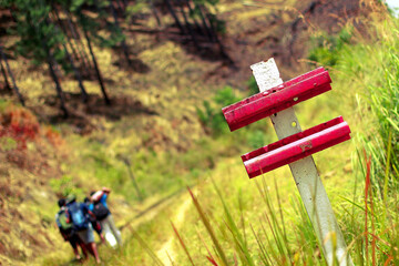 Old railway symbol which was constructed by British government at the colonial-era Sri Lanka.