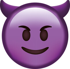 Vector emoji. Angry face. Devil angry vector emoji. Angry emoticon. Cute emoticon isolated on white background.