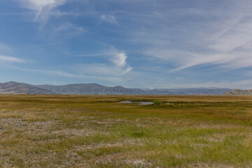 Obraz premium Typical landscapes of Mongolia. mountain slopes and valleys. Altai, Mongolia