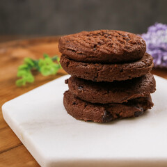 chocolate chip cookies on a plate