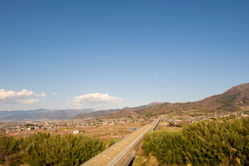 リニアの見える丘からの風景