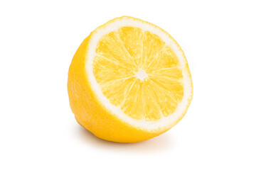 Fototapeta na wymiar Lemon cut in half.