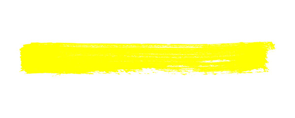 Unordentlicher gelber handgemalter Farbstreifen