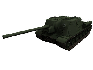 Fototapeta premium 3d Rendering of a Soviet WW2 Tank Destroyer