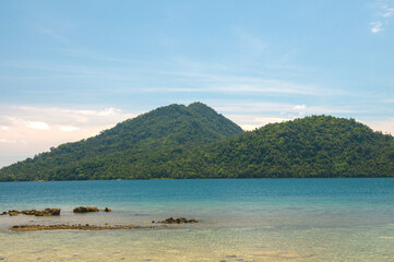 The Tropical Beach with Beautiful Sky 