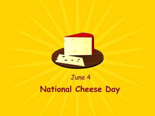 The poster design concept of National Cheese day on June 4