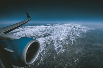 View on Alborz from airplane