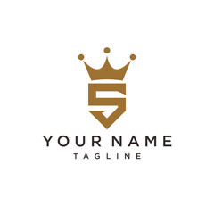 Letter s royal crown luxury logo design. S king logo design.