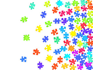 Business crux jigsaw puzzle rainbow colors parts 