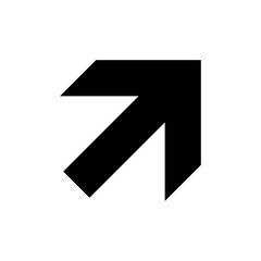 Symbol sign. Forward and right arrow pictogram. Forward and righ arrow sign