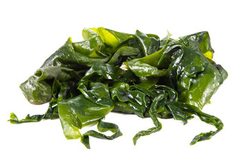 seaweed or kelp Isolated on White background. Laminaria Isolated on White background. fresh seaweed Isolated on White background with clipping path © boommaval