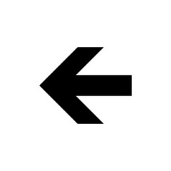 Symbol sign. Left arrow pictogram. Left arrow sign