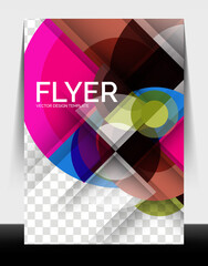 Fototapeta premium A4 flyer annual report circle design, vector background print template