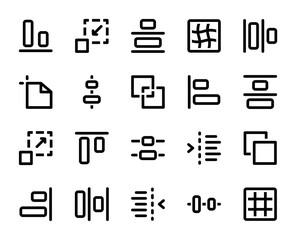 Editing Tools Icon Set (Black Series)