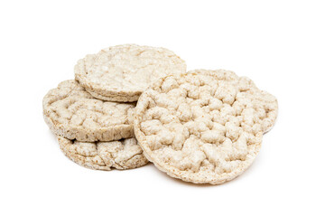 Cereal puffed sandwiches isolated on white background