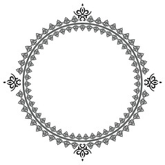 Vintage Round frame floral design concept - vector illustration 