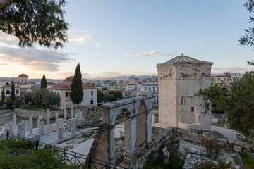 Ruins of the ancient Roman market in Athens