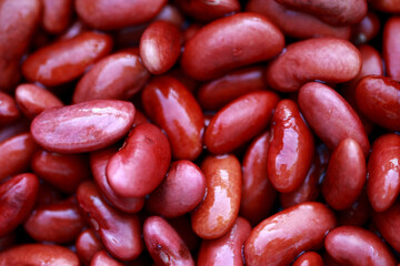 Red bean close up texture background