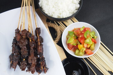 Sate kambing,Indonesian lamb satay 