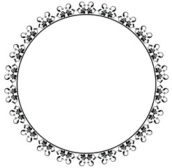 Round frame design concept of Love peacocks surrounded a circle isolated on white background