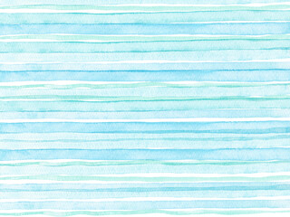 水彩　ボーダー　模様　背景　イラスト  夏　海　波