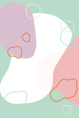 Abstract pastel illustration background template