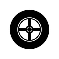 Fototapeta premium Tire, wheel car icon