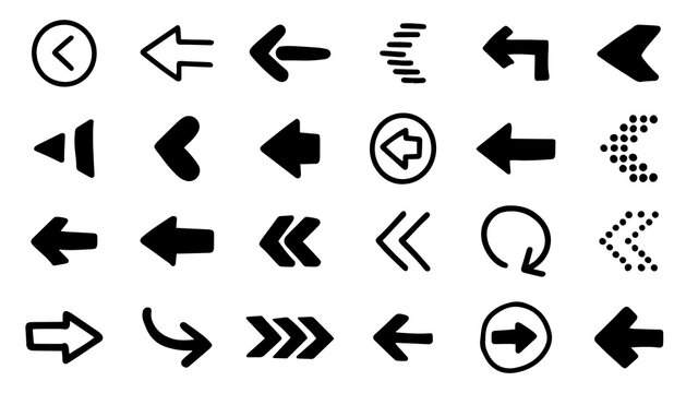 Arrows set icons. Arrow icon. Arrow vector collection. Arrow. Vector illustration.