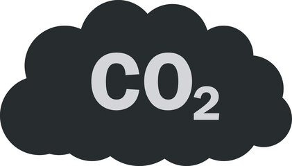 illustration vector cloud icon of carbon dioxide 