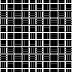 Abstract geometric black and white seamless pattern for web page, textures, card, poster, fabric, textile. Monochrome graphic repeating design. Modern minimalist stylish squared ornament.