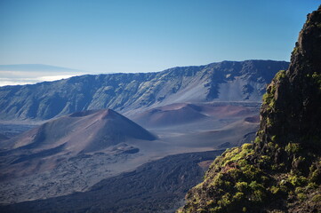 Naklejka na ściany i meble Mountains and volcanoes in Hawaii