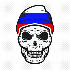 country flags with skull