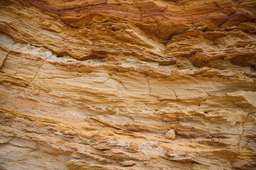 Sand pit. Mining of sand and clay. Natural texture.