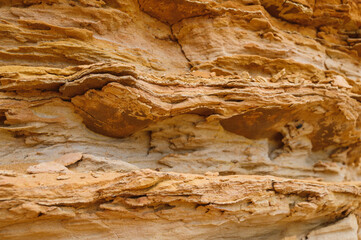 Sand pit. Mining of sand and clay. Natural texture.