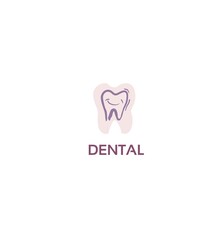 dental logo. Abstract dental symbol icon with modern design style, Dentist Dental Care Medical, clinic, Idea logo design inspiration