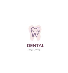 dental logo. Abstract dental symbol icon with modern design style, Dentist Dental Care Medical, clinic, Idea logo design inspiration