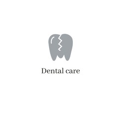 dental logo. Abstract dental symbol icon with modern design style, Dentist Dental Care Medical, clinic, Idea logo design inspiration