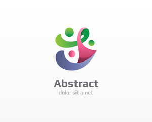 Abstract people community logo.