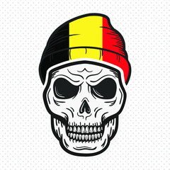 country flags with skull