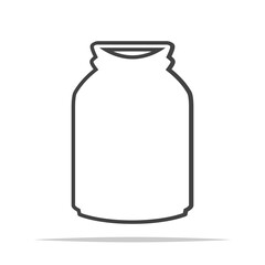 Empty jar icon vector isolated