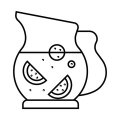 Glass Of Lemon Juice Icon - Illustration