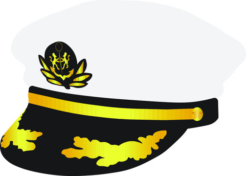 Yacht Captain's Hat white color
