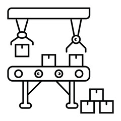 Isometric industrial robot icon vector