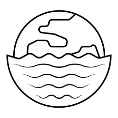 World water day banner with hand hold water icon