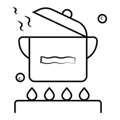 Cooking pan icon vector illustration