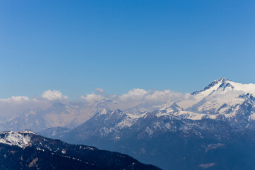 Fototapeta premium Dolomites Alps mountains in spring in Italy, Madonna di Campiglio (TN)